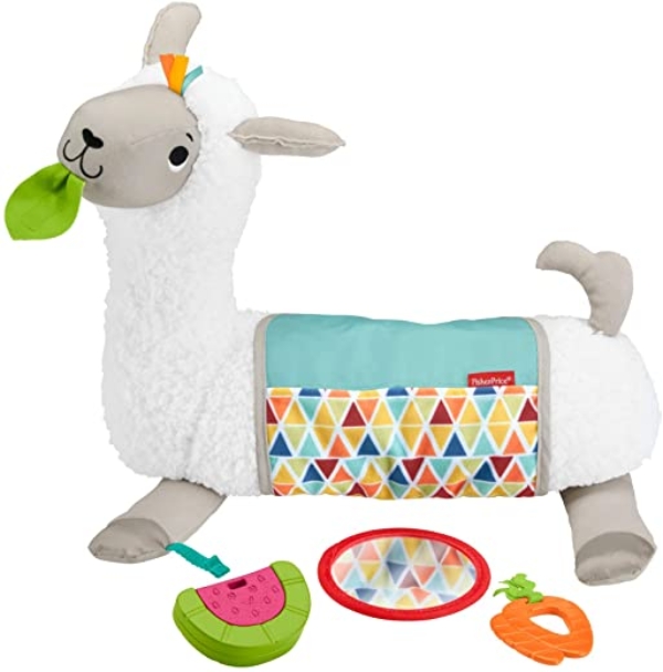 Fisher-Price GLK39 – 4-in-1 Lama-Spielkissen, Sinnesförderung, für Babys ab der Geburt