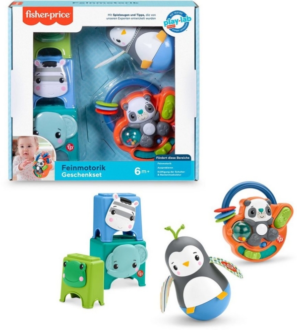 Fisher-Price® Greifspielzeug »Feinmotorik-Spielzeug Geschenkset«, mit Musik