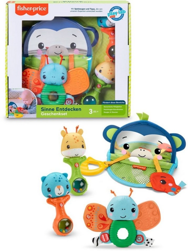 Fisher-Price® Greifspielzeug »Sinne Entdecken Geschenkset« (Set, 4-tlg)