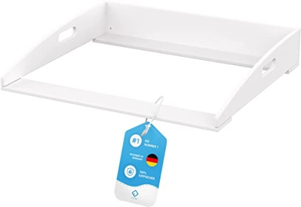 FLIPLINE Wickelaufsatz Hemnes HappyBaby weiß [85x75x13cm] für IKEA Hemnes Kommode – INKL. 2-Stufen-Sicherheit an Wand und Kommode -…