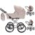 Friedrich Hugo baby’s moving art Kombi-Kinderwagen »Friedrich Hugo Natureline Uni, 3 in 1 Kombi Kinde«, 5-Punkte-Sicherheits-Gurt, Einkaufskorb,…