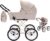 Friedrich Hugo Natureline Uni | 2 in 1 Kombi Kinderwagen | Öko Nostalgie Kinderwagen | Farbe: Catherine Creme