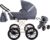 Friedrich Hugo Natureline Uni | 2 in 1 Kombi Kinderwagen | Öko Nostalgie Kinderwagen | Farbe: Edward Stone Creme