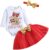 Geagodelia Baby Mädchen Weihnachten Outfit Kleidung Weihnachtsoutfit Babykleidung Set Langarm Body Strampler + Tüllrock Tütü Rock Neugeborene…