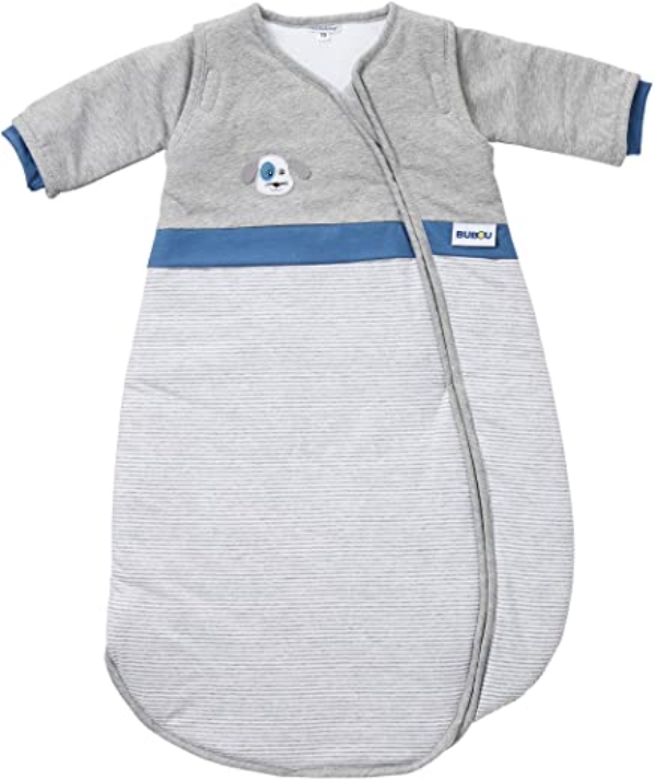 Gesslein 770106 Bubou Babyschlafsack mit abnehmbaren Ärmeln: Temperaturregulierender Ganzjahreschlafsack für Neugeborene, Baby Größe 50/60 cm,…