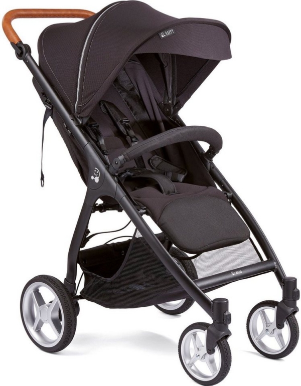 Gesslein Kinder-Buggy »Smiloo Happy +, schwarz/cognac, schwarz«, mit Einhand-Faltmechanismus; Kinderwagen, Buggy, Sportwagen, Sportbuggy,…