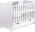 Gitterbett Babybett 2in1 60×120 mit Schublade Schlupfsprossen und Lattenrost Höhenverstellbar Umbaubar zum Juniorbett für Mädchen und Junge – Weiß