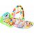 GOPLUS Baby Krabbeldecke, Erlebnisdecke mit Spielbogen, Spieldecke mit Lichtern & Musik, Abnehmbares Spielzeug, mit Spiegel, Drehbares Piano, für…