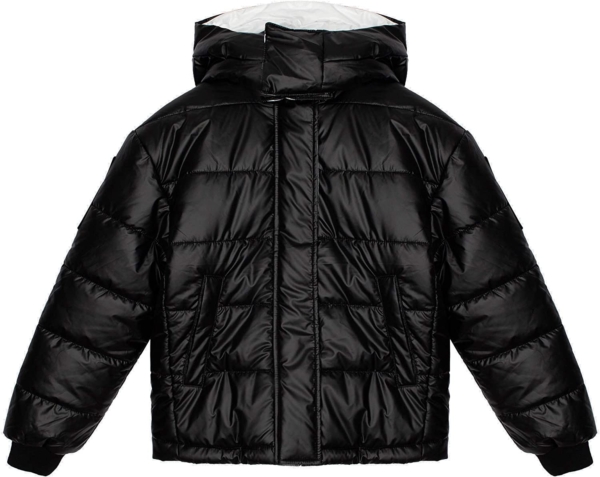 GULLIVER Mädchen Jacke Kinder Steppjacke für Winter Schwarz mit Kapuze
