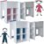 habeig Kinderbett HOCHBETT weiß rosa/blau Schreibtisch Regal Treppe KOMBIBETT 90x190cm