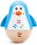 Hape E0331 – Stehauf-Pinguin, Stehaufmännchen mit Klang, blau, ab 6 Monaten