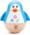 Hape E0331 – Stehauf-Pinguin, Stehaufmännchen mit Klang, blau, ab 6 Monaten