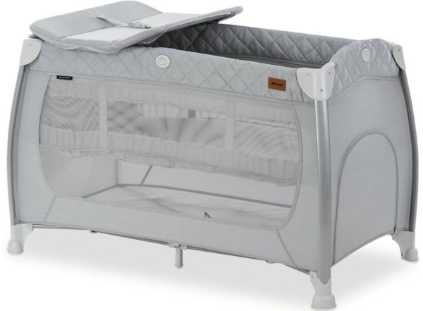 Hauck Baby-Reisebett »Play N Relax Center – Quilted Grey«, inkl. Transporttasche