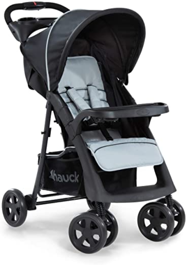 Hauck Buggy Shopper Neo 2 / Belastbar bis 25 kg / 2 Getränke und Zubehör Ablagen / Einhändig Faltbar / Kompakt / Liegeposition ab Geburt / XL…