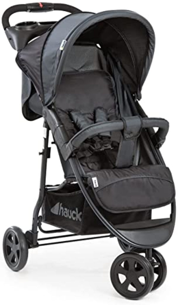 Hauck Dreirad Buggy Citi Neo 2 / Belastbar bis 25 kg / Einhändig Faltbar / Leicht – nur 7,5 kg / inkl. Getränke Halter / mit Liegeposition für…