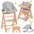 Hauck Hochstuhl »Alpha Move Natur Newborn Set« (5 Stück), Holz Hochstuhl ab Geburt, Neugeboreneneinsatz & Wippe Premium, Essbrett, Sitzpolster…