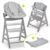 Hauck Hochstuhl »Alpha Plus Grau XL Newborn Set« (5 Stück), Holz Hochstuhl ab Geburt, Neugeboreneneinsatz & Wippe Premium Nordic Grey, Alpha Tray &…