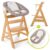 Hauck Hochstuhl »Alpha Plus Natur – Newborn Set« (4 Stück), Holz Hochstuhl ab Geburt + Neugeboreneneinsatz & Wippe