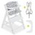 Hauck Hochstuhl »Alpha Plus White« (2 Stück), Mitwachsender Holz Treppenhochstuhl mit Schutzbügel, Sitzauflage und Gurt