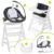 Hauck Hochstuhl »Beta Plus White Newborn Set« (5 Stück), Holz Hochstuhl ab Geburt, Neugeboreneneinsatz & Wippe Deluxe, Essbrett, Sitzpolster…