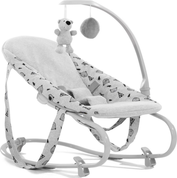 Hauck Hochstuhlaufsatz »Alpha Bouncer Deluxe, Nordic Grey«, für Neugeborene, mit Spielbogen