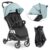 Hauck Kinder-Buggy »Swift X – Iceblue«, (3-tlg), Leichter Reisebuggy (6,3 kg) inkl. Komfort-Verdeck, Liegefunktion, Einhand-Faltmechanismus und…