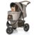 Hauck Kinder-Buggy »Togfit Pet Roadster – Grau«, Hundebuggy / Hundewagen Haustier Buggy bis 32 kg, flexible Schieberhöhe, klein faltbar