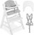 Hauck Kinder Hochstuhl Alpha Plus mit Tablett Click Tray und Sitzpolster – Mitwachsender Babystuhl aus Holz, Kinderhochstuhl ab 6 Monate,…
