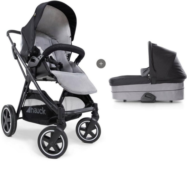 Hauck Kombi-Kinderwagen »iPro Mars Duoset, caviar/stone«, mit Babywanne; Kinderwagen