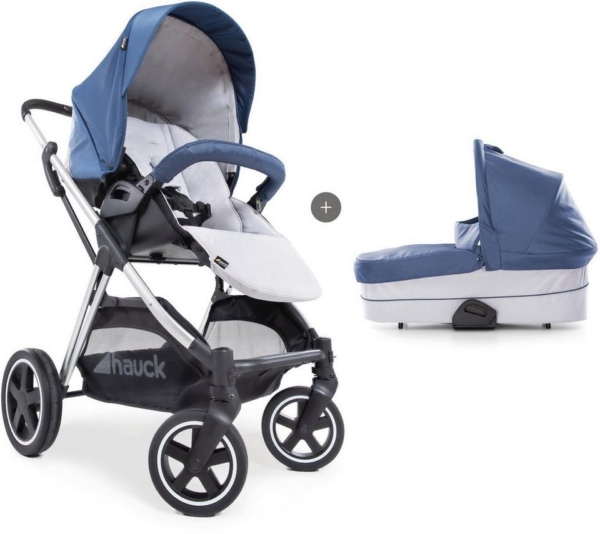 Hauck Kombi-Kinderwagen »iPro Mars Duoset, denim/silver«, mit Babywanne; Kinderwagen