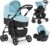 Hauck Kombi Kinderwagen Shopper Trio Set / inkl. Baby Wanne mit Matratze / Reise System mit Autositz / Buggy mit Liegefunktion / bis 25 kg /…
