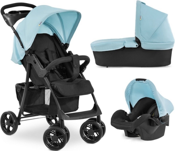 Hauck Kombi-Kinderwagen »Shopper Trioset«, mit Babywanne und Babyschale; Kinderwagen