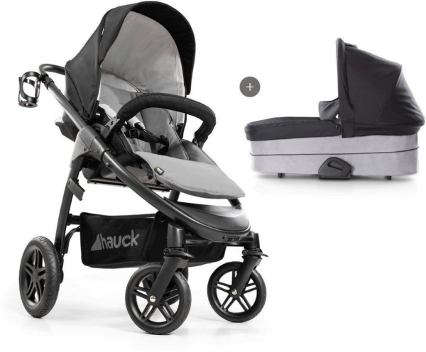 Hauck Sportbuggy »Set Saturn R, caviar stone«, inkl. Babywanne und Beindecke; Kinderwagen, Buggy, Sportwagen, Kinder-Buggy, Kinderbuggy,…