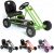 Hauck T90105 Lightning Go-Kart – Kinderfahrzeug, Reifen mit Gummiprofil, Handbremse für beide Hinterräder, 3-fach verstellbarer Schalensitz,grün