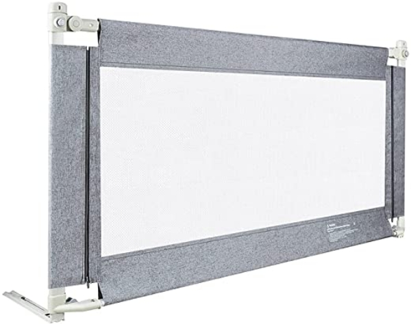 HENGMEI Bettgitter Bettschutzgitter Kinderbettgitter 200cm Babybettgitter Rausfallschutz höhenverstellbar für Babys und Kinder