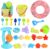Herefun Sandspielzeug Set, 26 Pcs Kinder Sandspielzeug Set Sandspielset Sandkasten Spielzeug, Sand und Wasser Spielzeug, Sandspielset mit Eimer,…