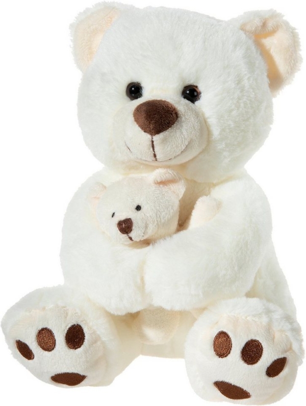Heunec® Kuscheltier »Bär mit Baby, creme«