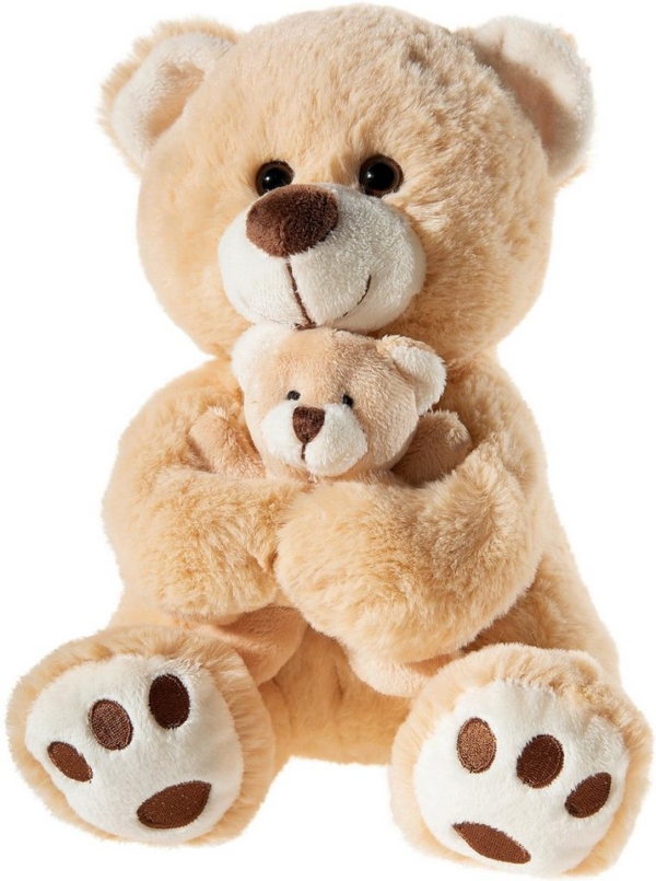 Heunec® Kuscheltier »Bär mit Baby, hellbraun«
