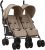 Hogotin Geschwisterwagen Kinderwagen Zwillinge Buggy Zwillinge Kinderwagen Geschwister Zwillingspuppenwagen Puppen Zwillingswagen Taupe Stahl