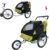 HOMCOM 2 in 1 Jogger Kinderanhänger Fahrradanhänger Kinder Radanhänger mit Fahne Gelb-Schwarz