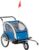 HOMCOM 360° Drehbar Kinderanhänger 2 in 1 Fahrradanhänger Jogger Blau-Weiß