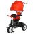 HOMCOM 6 in 1 Kinderdreirad Dreirad Kinder Fahrrad Rad Kinderwagen Schubstange Sonnendach Sicherheitsgurt 6-60 Monate Rot+Schwarz 78 x 47 x 99 cm