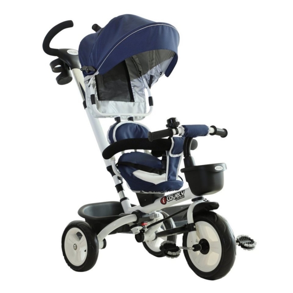 HOMCOM Dreirad »4-in-1 Kinderdreirad mit Sonnendach«