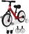 HOMCOM Kinder Laufrad, Lauflernrad, Kinderfahrrad, 2-in-1, Kinderrad mit Stützrädern und Pedalen, 2-5 Jahre, Sitzhöhenverstellbar, PP, Rot, 85 x…