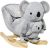 HOMCOM Schaukelpferd Plüsch Schaukeltier Babyschaukel mit Koala-Rufen Spielzeug für 18-36 Monaten Koala-Design Plüsch Holz Grau 60 x 33 x 50 cm