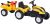 HOMCOM Tretauto Traktor Trettraktor mit Anhänger ab 3 Jahre Spielzeug Kinder Gelb 133 x 42 x 51cm