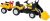 HOMCOM Tretauto Traktor Trettraktor mit Fontlader und Anhänger ab 3 Jahre Kinder 167 x 41 x 52cm