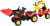 HOMCOM Trettraktor Tretauto Tretbagger mit Fontlader für 3-6 Jahre Bagger Kinder Stahl Kunststoff Rot 179 x 42 x 59 cm