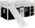 Homestyle4u 1542, Kinder Hochbett Mit Rutsche, Leiter, Vorhang Pirat Schwarz Weiss, Massivholz Kiefer Weiß, 90×200 cm