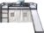 Homestyle4u 1871, Kinderbett 90×200 Grau, Hochbett mit Rutsche, Sternen Vorhang, Holz